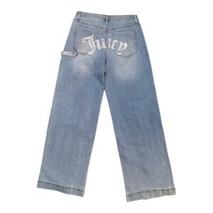 Juicy Couture Y2K Rhinestone Wide Leg Jeans Rhinestone Bling Size 7 NWT